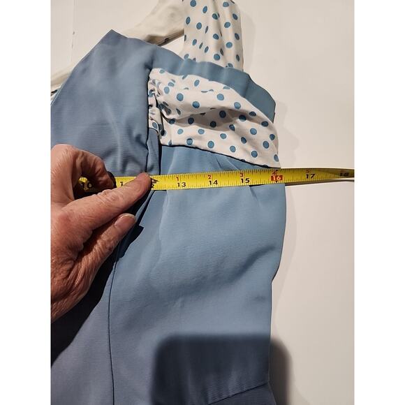 Vintage KERRY BROOKE Sea Stars Sears Roebuck Blue Halter Dress Bathing Suit 50's - Picture 8 of 16